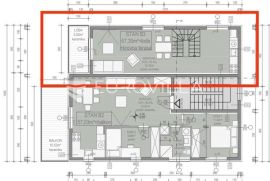 Zadar, Vir – Dvoetažni apartman B3 površine 74,8 m2 s krovnom terasom površine 31 m2, Vir, Διαμέρισμα