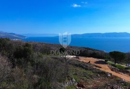 Labin, Rabac, građevinsko zemljište sa pogledom na more, Labin, Γη