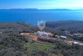 Labin, Rabac, građevinsko zemljište sa pogledom na more, Labin, Terrain