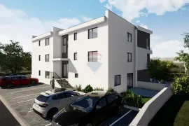 Otok Krk - Malinska, stan u novogradnji s pogledom na more, Malinska-Dubašnica, Appartement