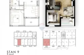 RIJEKA,KASTAV-NOVOGRADNJA, stan 3S+DB, 89.76 m2, Kastav, Apartamento