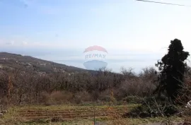 POLJANE- građevinski teren sa panoramskim pogledom na Kvarnerski zaljev, Opatija - Okolica, Land