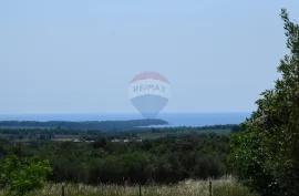 Vabriga,zemljište  na osami,pogled more,500m od mora.Jedinstvena parcela, Poreč, Terra