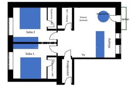 KOD BRITANCA-80m2, trosoban stan u prizemlju, Zagreb, Διαμέρισμα