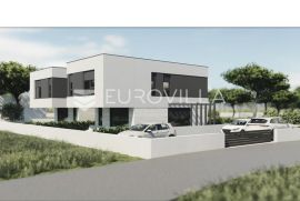 Medulin, novogradnja, dvojna kuća  oznake A - 120 m2 s vrtom u mirnom kvartu, Medulin, بيت