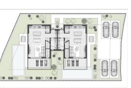 Medulin, moderna dvojna kuća oznake B - 120 m2 sa zelenom površinom  od 250 m2, Medulin, Дом