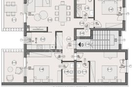 Pula, Valdebek - Stan ZG1SD, 112m2, 3 sobe, terasa, 2 garaže, Pula, شقة