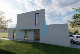 Krk grad, bliža okolica, ultra moderna dizajnerska vila, bazen pogled na more, prodaja, Krk, House