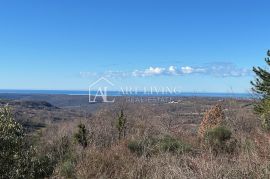 ISTRA, GROŽNJAN, okolica - prelijepo građevinsko zemljište s otvorenim panoramskim pogledom na more, Grožnjan, Земля