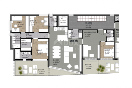 OPATIJA, CENTAR- stan 180.97m2 DB+4S s panoramskim pogledom na more- 2.KAT- STAN 202, Opatija, Daire