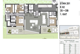 OPATIJA, CENTAR- stan 157.42m2 DB+3S s panoramskim pogledom na more- 1.KAT- STAN 201, Opatija, Wohnung