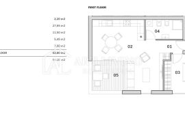 ISTRA, NOVIGRAD - OKOLICA - Moderan i atraktivan stan sa krovnom terasom, samo 300 m od mora, Novigrad, Διαμέρισμα