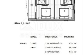 OTOK KRK, GRAD KRK - Luksuzni penthouse u novogradnji, Krk, Wohnung