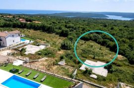 ISTRA, RABAC - Zemljište s građevinskom dozvolom i pogledom na more, Labin, Land