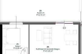 Istra, Medulin, prizemlje 58,84m2, 2SS+DB, vrt 47m2, 400 metara od mora #prodaja, Medulin, Daire