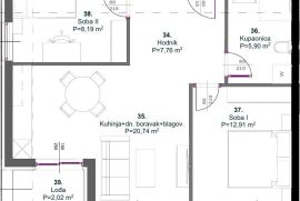 Istra, Medulin, prvi kat 60,64m2, 2SS+DB, 400 metara od mora, NOVO #prodaja, Medulin, Appartement