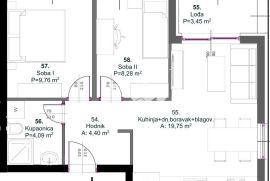 Istra, Medulin, drugi kat 52,85m2, 2SS+DB, 400 metara od mora, NOVO #prodaja, Medulin, شقة