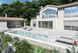 OPATIJA, LOVRAN, IKA - villa 230 m2 s panoramskim pogledom na more i bazenom + uređena okućnica 930 m2!!! PRILIKA!!!, Lovran, Ev