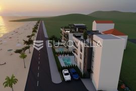 Zadar, Sukošan, trosoban stan s bazenom i vrtom, prvi red uz more, NKP 114,04m2, Sukošan, Appartment