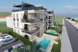 Zadar, Sukošan, penthouse s krovnom terasom, prvi red uz more, NKP  132,32m2, Sukošan, Daire