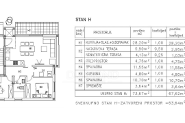 Žminj, novogradnja, dvosobni stan na prvom katu, Žminj, شقة