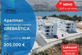 PRODAJA apartman Grebaštica 60,86 m2, 200 m od mora, vrt, parking, Šibenik - Okolica, Appartment