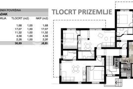 Malinska, trosoban stan s vrtom, NKP 115,40m2, pogled na more, Malinska-Dubašnica, Appartement