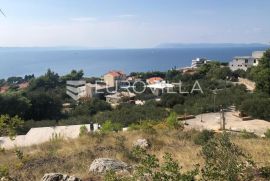 Podgora, građevinsko zemljište 800m2, s pogledom, 450 m od mora, Podgora, Terrain