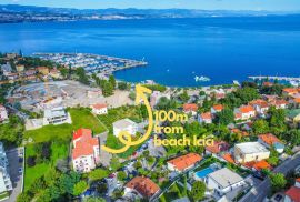 OPATIJA, IČIĆI - veći stan u prizemlju s terasom samo 100 metara od plaže! Parking, terasa osunčana zelenilom, Opatija - Okolica, Apartamento