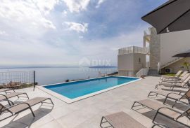 OPATIJA, BREGI - stan u prizemlju 153m2, DB+3S s panoramskim pogledom na more i bazenom, Matulji, Kвартира