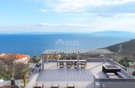 OPATIJA, BREGI - stan 50m2 DB+1S, 1.KAT s panoramskim pogledom na more i bazenom, Matulji, Daire