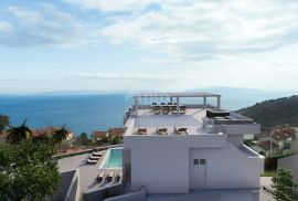 OPATIJA, BREGI - penthouse 100m2 s panoramskim pogledom na more i bazenom + krovna terasa, Matulji, Wohnung