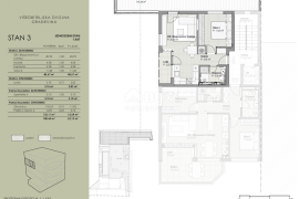 COSTABELLA, BIVIO, KANTRIDA - eksluzivan stan 43,44m2, 1.kat, 100m od mora, prekrasan pogled + okućnica 118m2 - STAN 3, Rijeka, Appartement