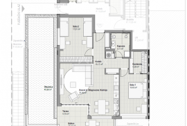 COSTABELLA, BIVIO, KANTRIDA - eksluzivan stan 101,87m2 prizemlje, 100m od mora, prekrasan pogled + okućnica 40m2- STAN 1, Rijeka, شقة