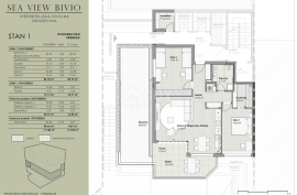 COSTABELLA, BIVIO, KANTRIDA - eksluzivan stan 101,87m2 prizemlje, 100m od mora, prekrasan pogled + okućnica 40m2- STAN 1, Rijeka, شقة