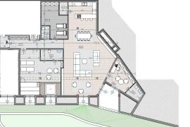 OPATIJA, CENTAR - stan prizemlje 172m2 s pogledom na more wellnessom i teretanom K2, Opatija, شقة