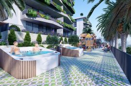 Stan:Makarska Hills Residence 3, kompleks s bazenima, koktel bar, jacuzzi, Makarska, Flat