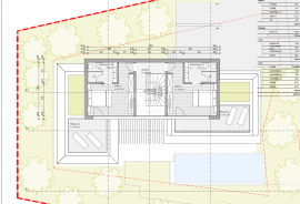 OPATIJA, CENTAR - zemljište 921m2, u centru Opatije s građevinskom dozvolom za vilu s bazenom, panoramski pogled na more, Opatija, Terreno