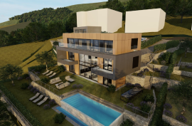 OPATIJA, CENTAR - zemljište 921m2, u centru Opatije s građevinskom dozvolom za vilu s bazenom, panoramski pogled na more, Opatija, Terreno