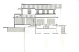 OPATIJA, LOVRAN- 4 građevinska zemljišta 2800m2 S GRAĐEVNIM DOZVOLAMA!!! (+3000m2 građevinsko zemljište bez građevinske dozvole)i s pogledom na more za obiteljsku kuću/ villu/ apartmane/ kuće za iznajmljivanje- odmor s bazenom, Lovran, Arazi