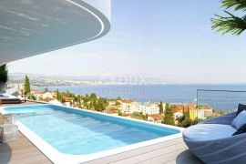 OPATIJA, CENTAR - stan u vrhunskoj novogradnji s vlastitim bazenom, panoramski pogled na more, garaža, Opatija, Apartamento