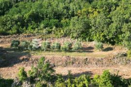 Istra, Motovun, građevinsko zemljište s pogledom na povijesne gradove, Oprtalj, Land