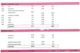 Istra, Pula, Šijana, dvoetažan stan 108m2, 3SS+DB, bazen, vrt 87m2 # prodaja, Pula, Wohnung