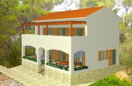 Nerezine, otok Lošinj - atraktivno građevinsko zemljište 450 m2, Mali Lošinj, Tierra