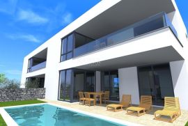 Otok Krk, Malinska - dvojna kuća sa bazenom 180m2, Malinska-Dubašnica, Maison