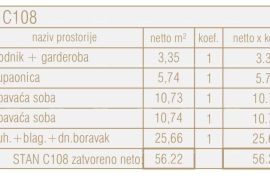 Stan Prodaja stanova u novom poslovno - stambenom projektu, Poreč, C108-zgrada C, Poreč, Kвартира