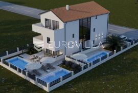 Pag, Mandre, trosoban stan NKP 117 m2 na drugom katu moderne zgrade s pogledom na more, Pag, Appartement