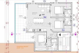 Unikatan trosobni stan sa bazenom u prvom redu do mora - S3 (S), Šibenik - Okolica, Flat