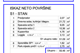 Z6/S1, NOVO POSLOVNO STAMBENI KOMPLEX VELI VRH - stan, Pula, Wohnung