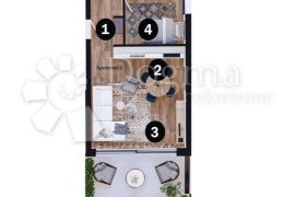 Apartman s okućnicom unutar resorta, Umag, Flat